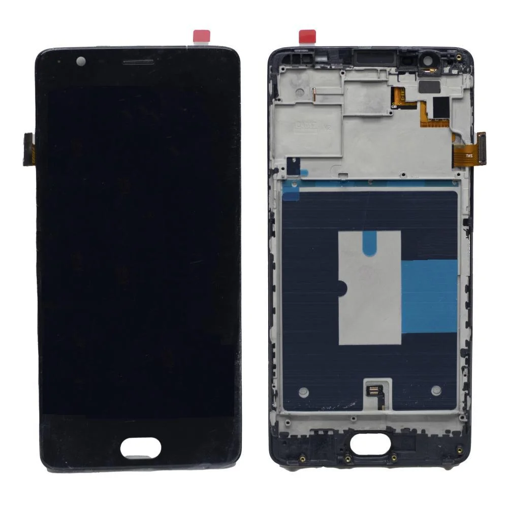LCD with Touch Screen for OnePlus 3 - Graphite (display glass combo folder)