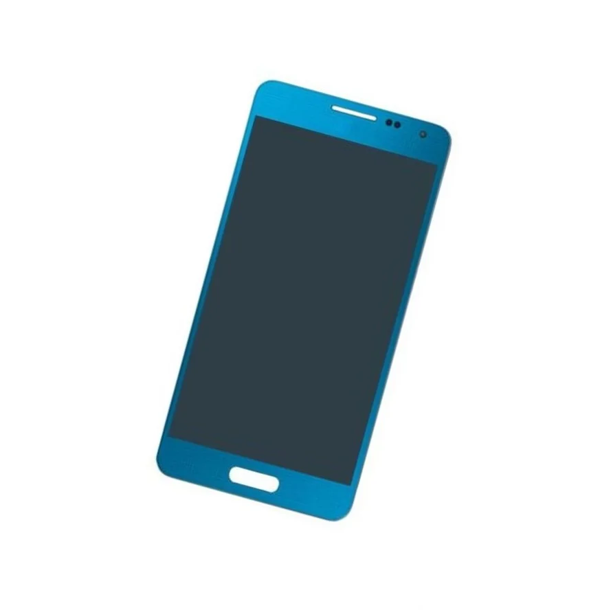Home Button Complete for Samsung Galaxy Alpha Black - Outer Plastic with Inner Flex